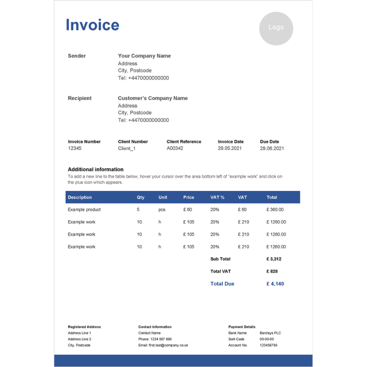 Invoice/Tax Translation